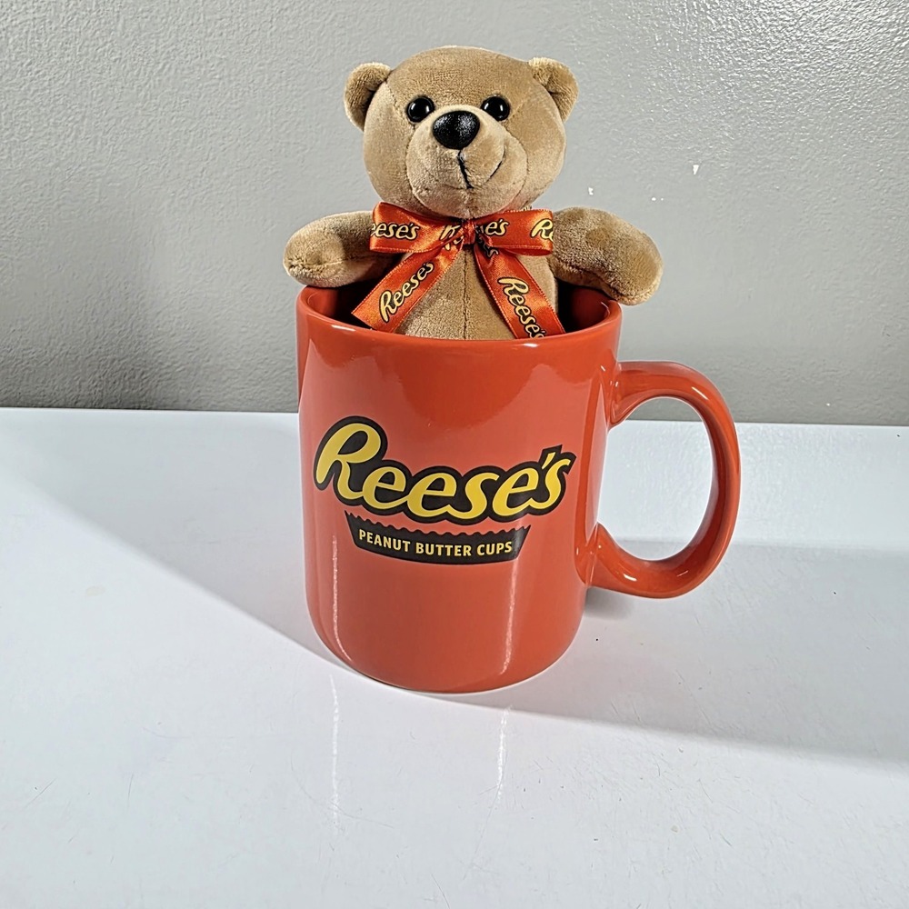 Reese's Peanut Butter Cups Coffee Mug & Bear Plush Jumbo Size